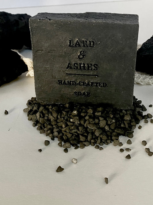 Lard and Ashes After Dark Soap Bar | Activated Charcoal Soap for Face